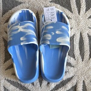 Kids Blue and White Slide Sandals